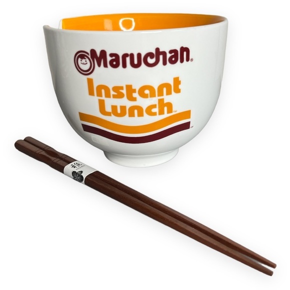 Maruchan Instant Noodles 24oz Mug Bowl with Wooden Chopsticks Mad Engine - Picture 2 of 9